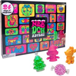 NeeDoh Sensory Toy Advent Calendar - 24 Days of Sensory Surprises - Squishy Toys with Fun Shapes and Textures - Ages 3 and Up - Color May Vary; 24 NeeDoh Toys in One Calendar