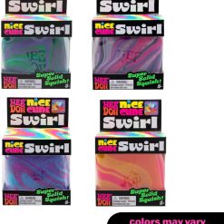 Alternative view of NeeDoh Sensory Toy Nice Cube Swirl - Sensory Toy with a Super Solid Squish - Unique, Swirling Color Blend - Color May Vary (1 Per Pack)