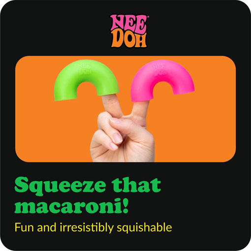 NeeDoh Sensory Toy Mac 'N' Squeeze - Sensory Squeeze Toy - Contains 4 Squishy Noodles - Image 8