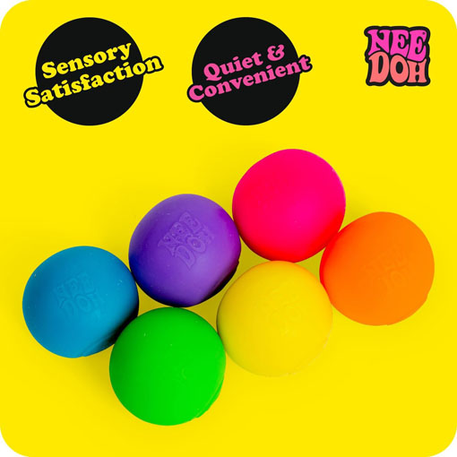 NeeDoh Sensory Toy Rainboh Teenie - Sensory Squeeze Toy - Contains 6 Mini Groovy Globs - Image 3