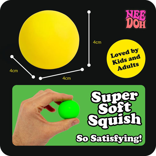 NeeDoh Sensory Toy Rainboh Teenie - Sensory Squeeze Toy - Contains 6 Mini Groovy Globs - Image 9