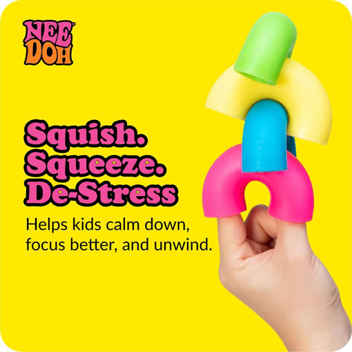 NeeDoh Sensory Toy Mac 'N' Squeeze - Sensory Squeeze Toy - Contains 4 Squishy Noodles - Image 6