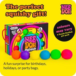 Alternative view of NeeDoh Sensory Toy Rainboh Teenie - Sensory Squeeze Toy - Contains 6 Mini Groovy Globs