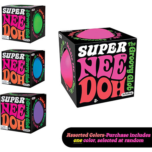 NeeDoh Sensory Toy Original Super Nee Doh Stress Ball Fidget Toy - Huge 4.5" in Diameter - Ages 3+ - Image 2