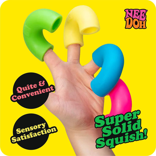 NeeDoh Sensory Toy Mac 'N' Squeeze - Sensory Squeeze Toy - Contains 4 Squishy Noodles - Image 4