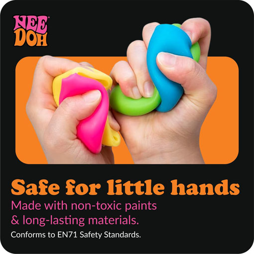 NeeDoh Sensory Toy Mac 'N' Squeeze - Sensory Squeeze Toy - Contains 4 Squishy Noodles - Image 3