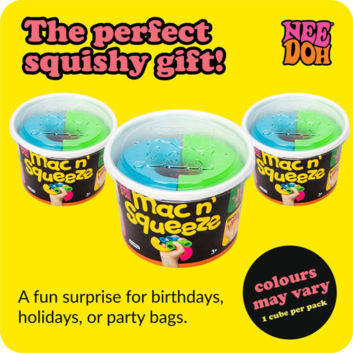 NeeDoh Sensory Toy Mac 'N' Squeeze - Sensory Squeeze Toy - Contains 4 Squishy Noodles - Image 5