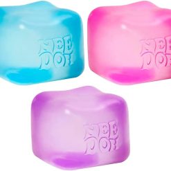 NeeDoh Sensory Toy Nice Cube Sensory Toy with a Super Solid Squish - Colors May Vary 3 Pack